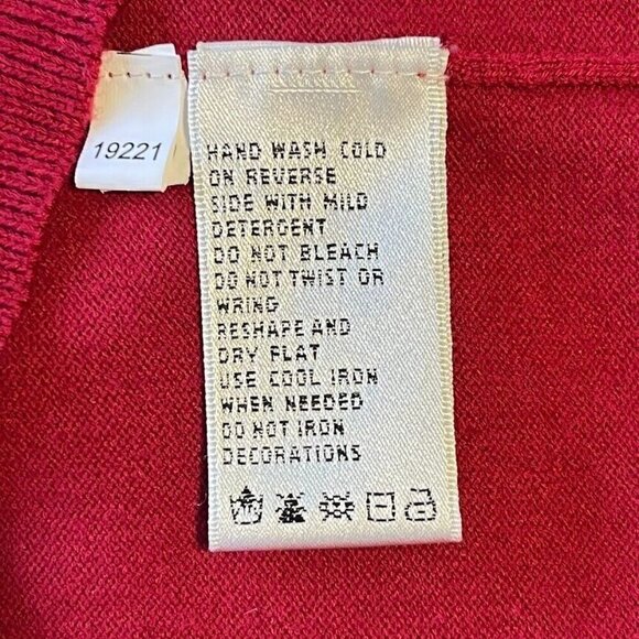 August Silk  3/4 Sleeve Cardigan Sweater Feminine Grandma Core Boho Holiday M - Picture 6 of 7